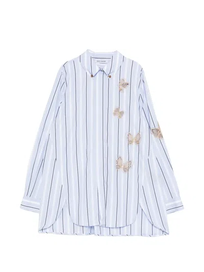 Dice Kayek Butterfly Embroidered Shirt In Black