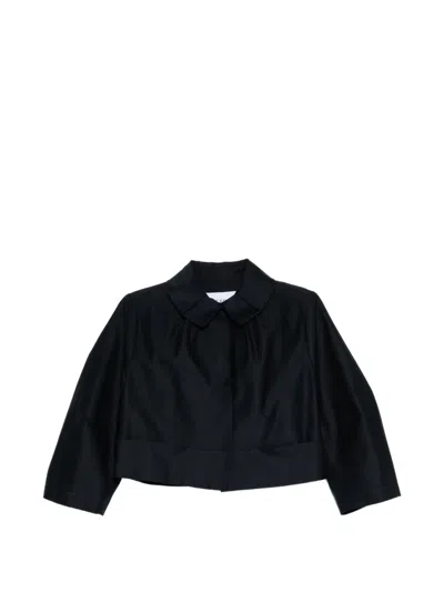 Dice Kayek Cotton Structured Jacket In Black