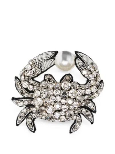 Dice Kayek Crab Brooch In Multi