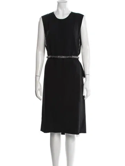 Pre-owned Dice Kayek Crew Neck Knee-length Dress In Black