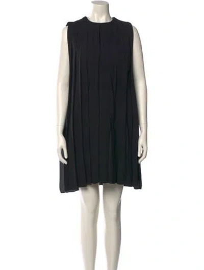 Pre-owned Dice Kayek Crew Neck Mini Dress In Black