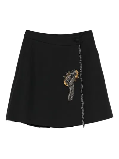 Dice Kayek Crystal-embellished Skirt In Black