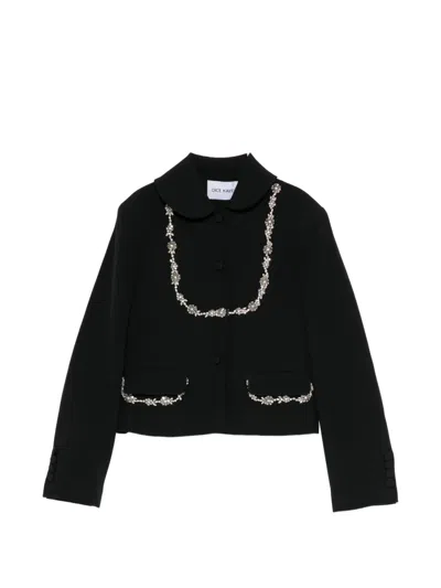 Dice Kayek Crystal Garland Jacket In Black