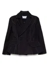 Dice Kayek Double-breasted Denim Peplum Jacket