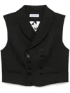 Dice Kayek Double-breasted Waistcoat In Black