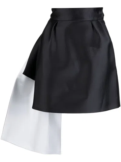 Dice Kayek Draped High-waisted Mini Skirt In Black