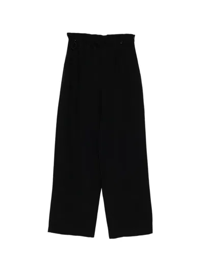 Dice Kayek Drawstring-waist Wide-leg Trousers In Black