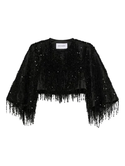 Dice Kayek Embellished-sequin Jacket In Black