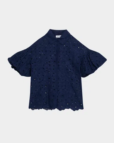 Dice Kayek Eyelet Button-front Shirt