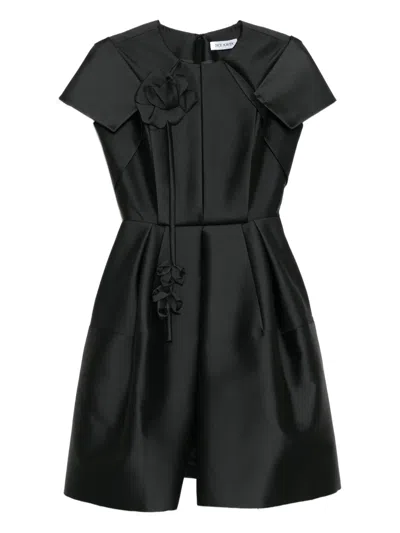 Dice Kayek Floral-detail Dress In Black