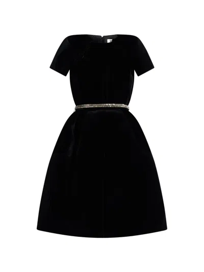 Dice Kayek Flounce Embellished Dress In Black