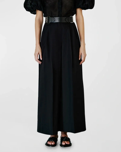 Dice Kayek High-rise Pleated Wide-leg Trousers In Black