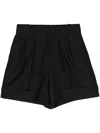 Dice Kayek High-rise Virgin Wool-blend Shorts In Black