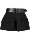 Dice Kayek High-waisted Peplum Belt Skirt In Schwarz