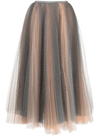 Dice Kayek High-waisted Tulle Skirt In Blau