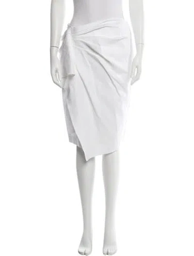 Pre-owned Dice Kayek Knee-length Skirt In White