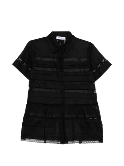 Dice Kayek Lace-trim Paneled Shirt In Black