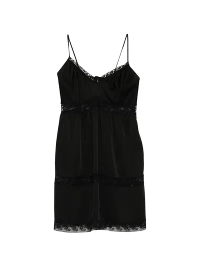 Dice Kayek Lace-trimmed Slip Dress In Black