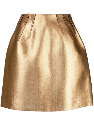 Dice Kayek Lamay Mini-skirt In Gold