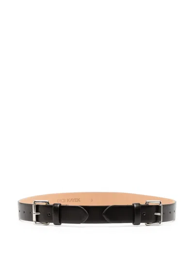 Dice Kayek Leather Belt In Black