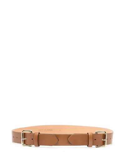 Dice Kayek Leather Belt In Brown
