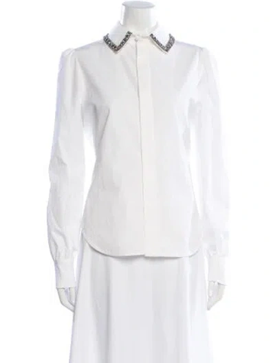 Pre-owned Dice Kayek Long Sleeve Blouse In Neutral