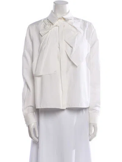 Pre-owned Dice Kayek Long Sleeve Button-up Top In Neutral