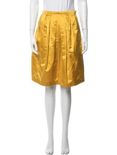 Pre-owned Dice Kayek Midi Length Skirt In Orange