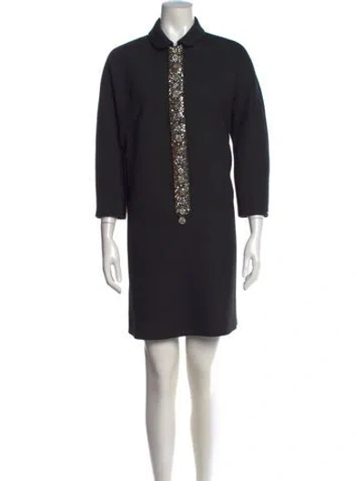 Pre-owned Dice Kayek Mini Dress In Black