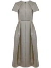 Dice Kayek Panelled Dress In Gray
