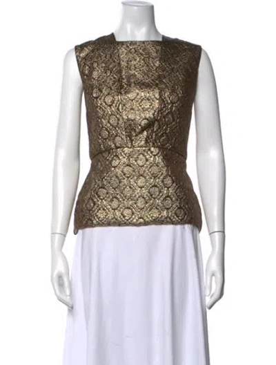 Pre-owned Dice Kayek Patterned Square Neckline Top In Multicolor