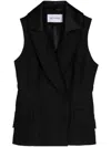 Dice Kayek Peplum Double-breasted Vest In Black