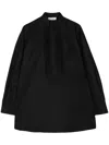 Dice Kayek Pleat-detail Cotton Blouse In Black