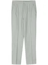 Dice Kayek Pleat-detail Tapered Trousers In Green