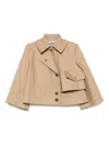 Dice Kayek Pleated Back Cropped Trench Jacket