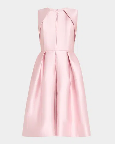 Dice Kayek Pleated Sleeveless Fit-&-flare Dress In Pink