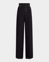 Dice Kayek Pleated Wide-leg Denim Pants In Indigo