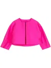 Dice Kayek Satin Cropped Jacket In Pink