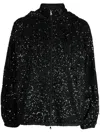 Dice Kayek Sequin-embellished Bomber Jacket In Black
