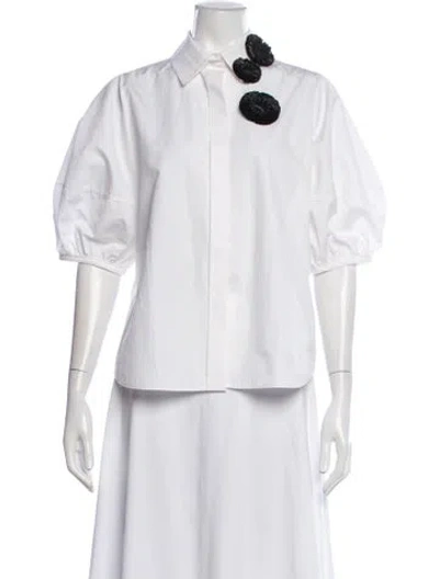 Pre-owned Dice Kayek Short Sleeve Blouse In Neutrals