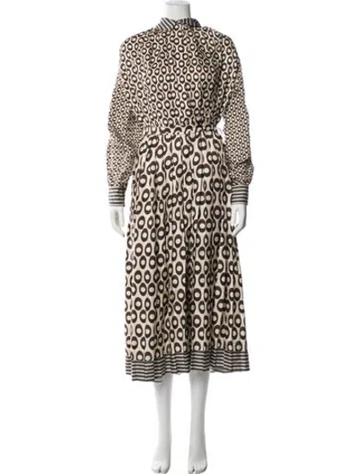 Pre-owned Dice Kayek Silk Long Dress W/ Tags In Multicolor