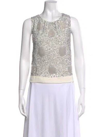 Pre-owned Dice Kayek Silk Patterned Top W/ Tags In Multi