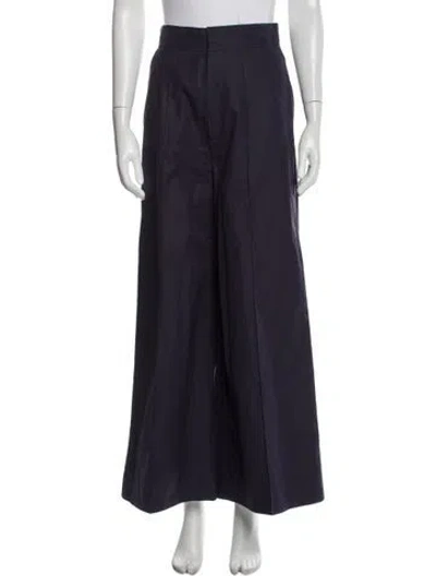 Pre-owned Dice Kayek Silk Wide Leg Pants In Blue
