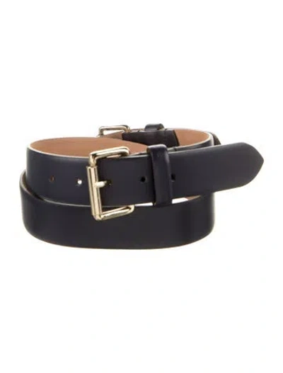 Pre-owned Dice Kayek Skinny Leather Belt In Blue