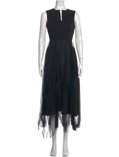Pre-owned Dice Kayek Square Neckline Long Dress In Black