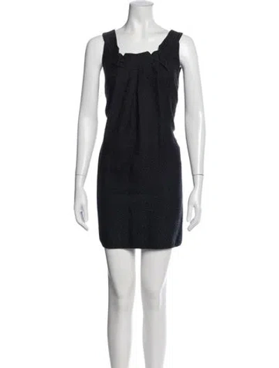 Pre-owned Dice Kayek Square Neckline Mini Dress In Blue