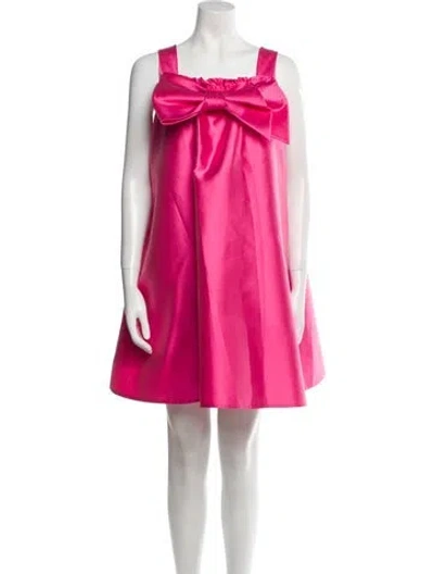 Pre-owned Dice Kayek Square Neckline Mini Dress In Pink