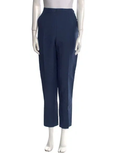 Pre-owned Dice Kayek Straight Leg Pants In Blue
