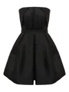Dice Kayek Strapless Pleated Mini Dress In Black