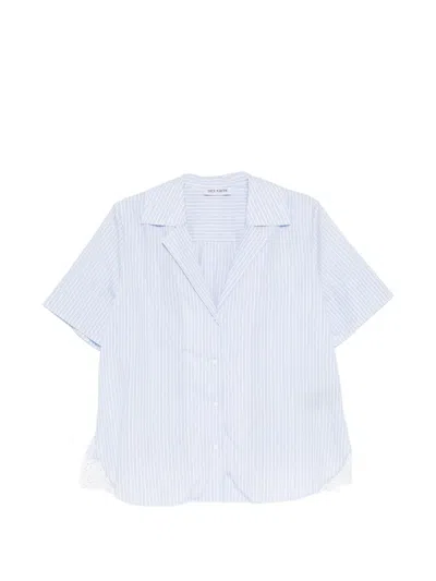 Dice Kayek Striped Broderie-anglaise Shirt In Blue